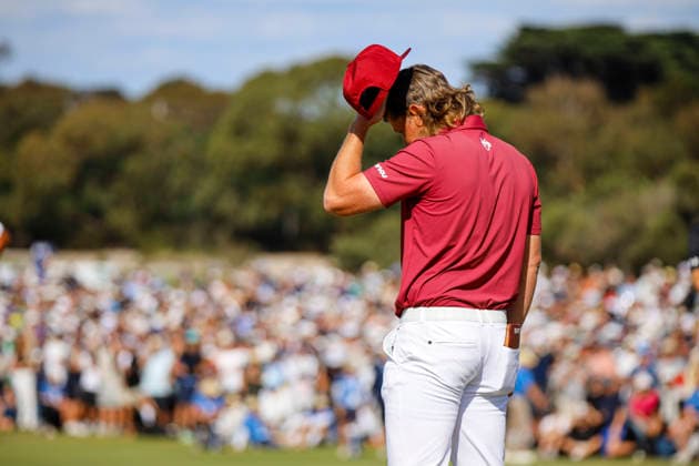 Australian Open Golf 2025 Final Results in Melbourne - 07 Dec 2025 Cameron Smith of Australia looks on after missing a putt on the 18th hole placing him second overall in the Australian Open Golf tournament. The 2025 Australian Open concluded with Denmark’s Rasmus Neergaard-Petersen securing the championship at 15-under after a tense final round at The Australian Golf Club. The tournament delivers a dramatic finish, with top international contenders pushing the leaderboard to the final holes. Large crowds gathered across the course as fans watch one of Australia’s premier golf events come to a close for the year. Melbourne Australia Copyright: xYexMyoxKhantx xSOPAxImagesx YeMyoKhant_40