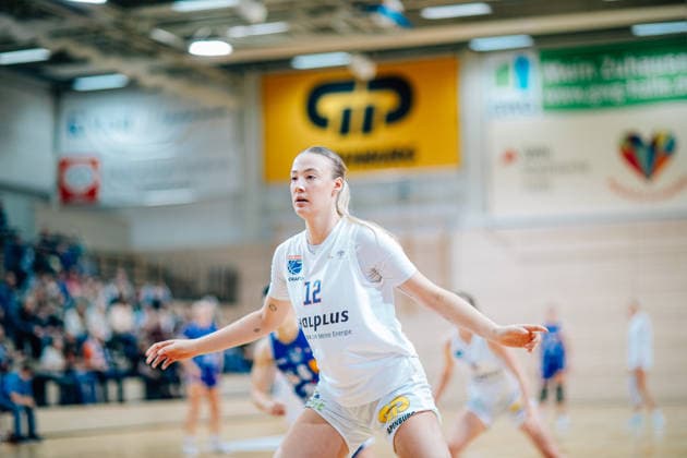 BB-1BL Damen Syntainics MBC Lions - BC Pharmaserv Marburg Anna Alborova (GISA Lions MBC) waehrend der Saison 2025-2026 in der DBBL Toyota Bundesliga Syntainics MBC Lions und BC Pharmaserv Marburg in der SWH Arena am 7. December 2025 in Halle Saale, Sachsen Anhalt, Deutschland