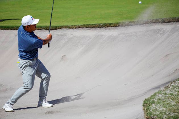 December 7, 2025, Melbourne, Australia: Si Woo Kim of South Korea plays a shot on the hole in round four of the Australian Open Golf tournament. The 2025 Australian Open concluded with Denmark™s Rasmus Neergaard-Petersen securing the championship at 15-under after a tense final round at The Australian Golf Club. The tournament delivers a dramatic finish, with top international contenders pushing the leaderboard to the final holes. Large crowds gathered across the course as fans watch one of Australia™s premier golf events come to a close for the year. Melbourne Australia - ZUMAs197 20251207_aaa_s197_095 Copyright: xYexMyoxKhantx