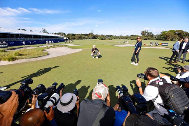 December 7, 2025, Melbourne, Australia: Denmark s Rasmus Neergaard-Petersen holds the Stonehaven Cup after winning the Australian Open golf tournament. The 2025 Australian Open concluded with Denmark™s Rasmus Neergaard-Petersen securing the championship at 15-under after a tense final round at The Australian Golf Club. The tournament delivers a dramatic finish, with top international contenders pushing the leaderboard to the final holes. Large crowds gathered across the course as fans watch one of Australia™s premier golf events come to a close for the year. Melbourne Australia - ZUMAs197 20251207_aaa_s197_097 Copyright: xYexMyoxKhantx