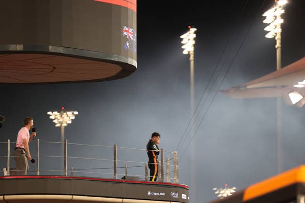 07.12.2025, Yas Marina Circuit, Abu Dhabi, Formula 1 Etihad Airways Abu Dhabi Grand Prix 2025 , im Bild Der neue Formel 1 Weltmeister 2025, Lando Norris (GBR), McLaren F1 Team (Photo by Alessandro Martellotta Hasan Bratic DeFodi Images)