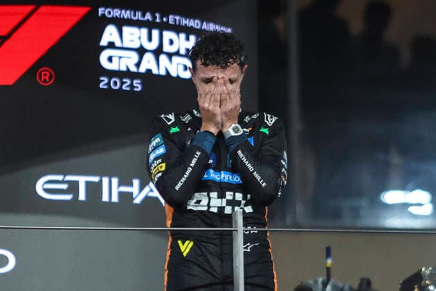Formula1; Round24; Abu Dhabi Grand Prix; United Arab Emirates Formula1 2025 World Champion Lando Norris (GBR) - McLaren Formula 1 Team - MCL39 during Formula1 Etihad Abu Dhabi Grand Prix on december 7., 2025 in Yas Marina Circuit, United Arab Emirates Zsombor Toth Abu dhabi Yas Marina Circuit United Arab Emirates