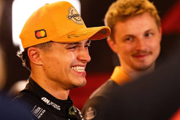 December 7, 2025, Abu Dhabi, Abu Dhabi, United Arab Emirates: 4 LANDO NORRIS (GBR, McLaren Racing F1 Team) in the tv pen after the race (Sunday) and winning is first Drivers Championship at the Formula 1 Etihad Airways Abu Dhabi Prix 2025 at the Yas Marina Circuit in Abu Dhabi, United Arab Emirates Abu Dhabi United Arab Emirates - ZUMAr193 20251207_zsp_r193_085 Copyright: xSaraxRuffonix