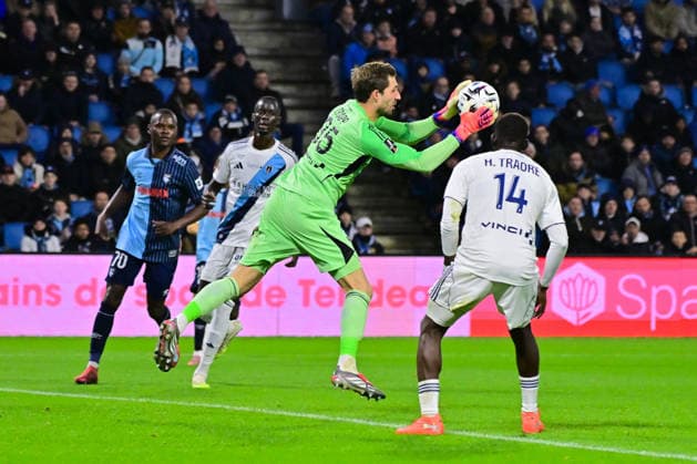 FOOTBALL : Le Havre vs PFC - Ligue 1 - 07 12 2025 Kevin Trapp ( 35 - PFC ) during the Ligue 1 match between Havre AC and Paris FC at Stade Oceane on December 7, 2025 in Le Havre, France. ( Photo by Federico Pestellini PsnewZ ) - Le HavreFrance  Copyright: xFedericoxPestellinix