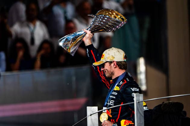 Formula 1 Abu Dhabi Grand Prix in Abu Dhabi, UAE - 07 Dec 2025 Oracle Red Bull Racing s Dutch driver Max Verstappen celebrates winning the race of the Formula 1 Abu Dhabi Grand Prix 2025 at Yas Marina Circuit. Abu Dhabi United Arab Emirates Copyright: xLucaxMartinix xSOPAxImagesx LMB06519
