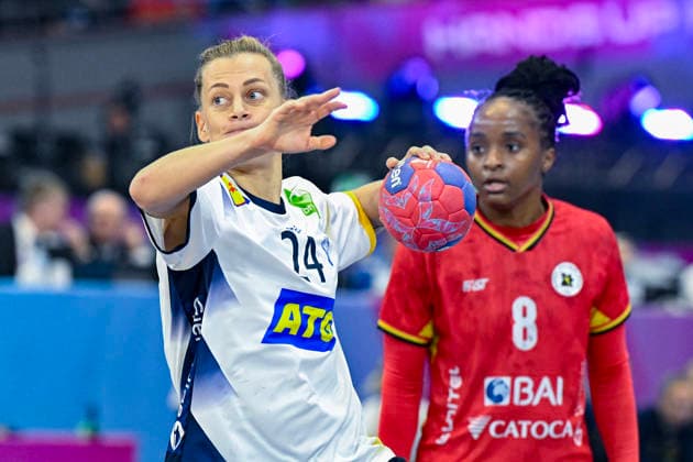 DORTMUND, GERMANY 20251207 Sweden s Nathalie Hagman during Sunday s match in the main round of the Women s Handball World Championship, WM, Weltmeisterschaft between Sweden and Angola at the Westfalenhalle in Dortmund, Germany.