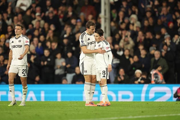 7th December 2025; Craven Cottage, Fulham, London, England; Premier League Football, Fulham versus Crystal Palace; Harry Wilson of Fulham celebrates his goal in the 38th minute for 1-1  KatiexChan