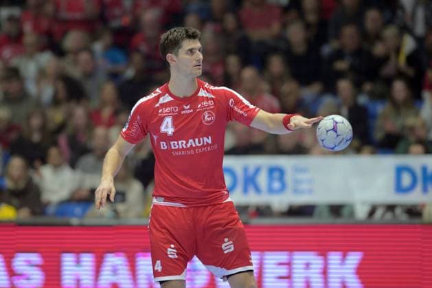 Nikolaj Enderleit (MT Melsungen 4) , GER, MT Melsungen - HSG Wetzlar, Handball, 1. Bundesliga, 15. Spieltag, Saison 2025 2026, 07.12.2025, GER, MT Melsungen - HSG Wetzlar, Handball, 1. Bundesliga, 15. Spieltag, Saison 2025 2026, 07.12.2025 Kassel Copyright: xEibner-Pressefotox xRolandxSippelx EP_RSL