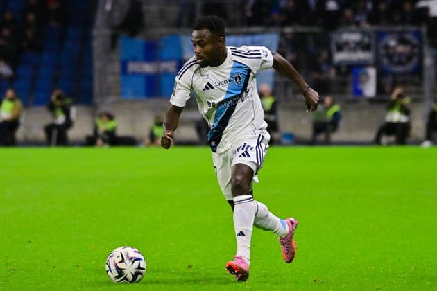 FOOTBALL : Le Havre vs PFC - Ligue 1 - 07 12 2025 Moses Simon ( 27 - PFC ) during the Ligue 1 match between Havre AC and Paris FC at Stade Oceane on December 7, 2025 in Le Havre, France. ( Photo by Federico Pestellini PsnewZ ) - Le HavreFrance  Copyright: xFedericoxPestellinix