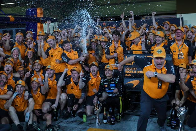 Formula1; Round24; Abu Dhabi Grand Prix; United Arab Emirates Formula1 2025 World Champion Lando Norris (GBR) - McLaren Formula 1 Team - MCL39 during Formula1 Etihad Abu Dhabi Grand Prix on december 7., 2025 in Yas Marina Circuit, United Arab Emirates Zsombor Toth Abu dhabi Yas Marina Circuit United Arab Emirates