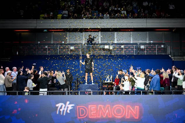 Alex de Minaur (seeded 1) is crowned champion after winning by 3-1 in there final of the UTS London Grand Final 2025 at the Copper Box Arena, London, United Kingdom on 7 December 2025. Copyright: xPhilxHutchinsonx 44340109
