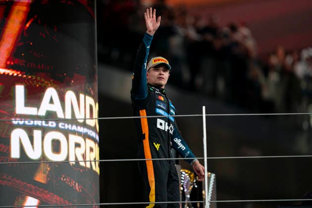 December 7, 2025, Abu Dhabi, United Arab Emirates: British driver LANDO NORRIS (McLaren F1 Team) is seen after finishing third in the F1 Grand Prix of Abu Dhabi and claiming the 2025 FIA Formula 1 World Championship, WM, Weltmeisterschaft at Yas Marina Circuit in Abu Dhabi, United Arab Emirates. Abu Dhabi United Arab Emirates - ZUMAg147 20251207_fap_g147_023 Copyright: xJamesxGasperottix