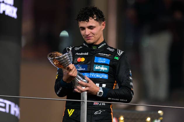 F1 Grand Prix of Abu Dhabi Lando Norris of the McLaren Formula 1 Team celebrates his first F1 World Champion title in Yas Island, Abu Dhabi, on December 7, 2025. Abu Dhabi United Arab Emirates  Copyright: xAhmadxAlShehabx originalFilename:alshehab-formula1251207_nphSg.jpg