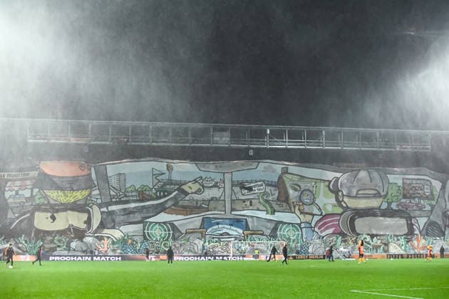 FOOTBALL : FC Lorient vs Olympique Lyonnais - Ligue 1 - JournÃ e 15 - 07 12 2025 Supporters du FC Lorient - Ambiance LorientFrance  Copyright: xBaptistexAutissierx