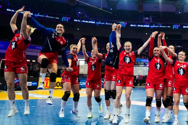 Women s Handball World Championship 2025 Norway Brazil Dortmund, Germany 20251207 Norway celebrates during the intermediate round of the Women s Handball World Championship between Norway and Brazil in the SWT Arena Photo Beate Oma Dahle NTB Dortmund Germany EDITORIAL USE ONLY RESTRICTED USE FOR BETTING COMPANIES  Copyright: xBeatexOmaxDahlex xNTBx