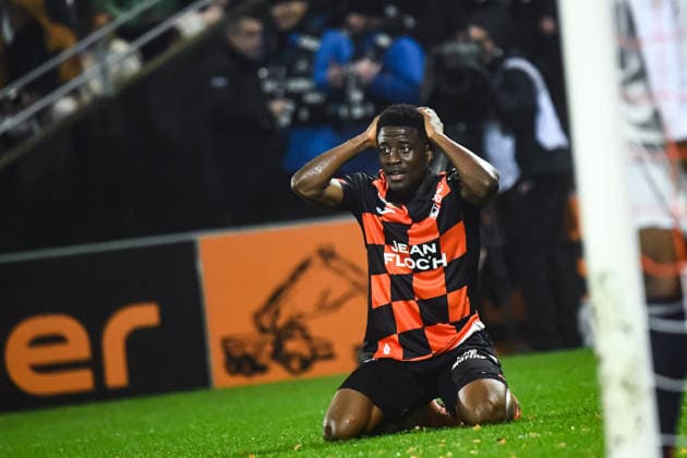FOOTBALL : FC Lorient vs Olympique Lyonnais - Ligue 1 - JournÃ e 15 - 07 12 2025 Arsene Kouassi (FC Lorient) LorientFrance  Copyright: xBaptistexAutissierx