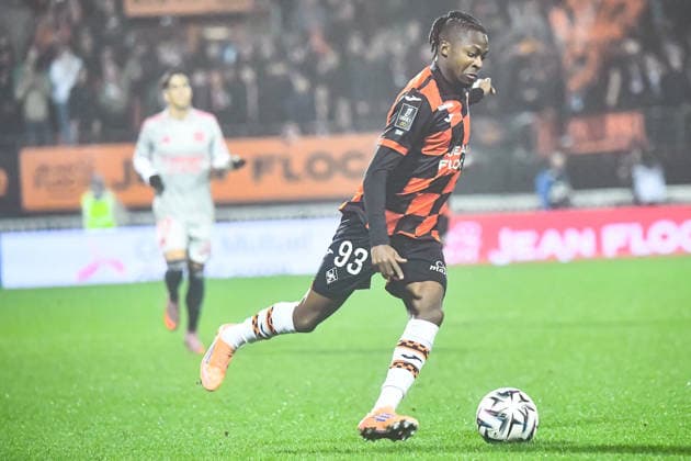 FOOTBALL : FC Lorient vs Olympique Lyonnais - Ligue 1 - JournÃ e 15 - 07 12 2025 Joel Mugisha (FC Lorient) LorientFrance  Copyright: xBaptistexAutissierx