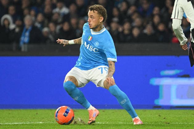 CALCIO - Serie A - SSC Napoli vs Juventus FC Noa Lang of SSC Napoli in action during the Serie A Enilive match between SSC Napoli vs Juventus FC at Diego Armndo Maradona Stadium Naples Italy  Copyright: xIPAxSport ABACAx