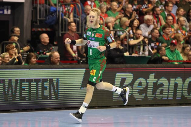 07.12.2025, xgox, Handball - Daikin HBL SC Magdeburg - FRISCH AUF! Göppingen emspor, v.l. Matthias Musche (Magdeburg, 6) Jubel, Torjubel, jubelt ueber das Tor, celebrate the goal, celebration Magdeburg