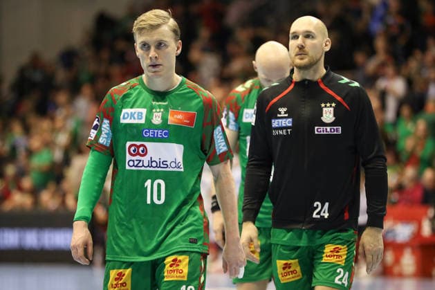 07.12.2025, xgox, Handball - Daikin HBL SC Magdeburg - FRISCH AUF! Göppingen emspor, v.l. Gisli Thorgeir Kristjansson (Magdeburg, 10), Christian O Sullivan (Magdeburg, 24) Magdeburg