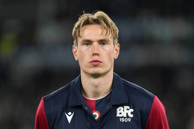 Torbjorn Heggem of Bologna FC during the Serie A 2025 2026 football match between SS Lazio and Bologna FC at Stadio Olimpico in Rome (Italy), December 7, 2025. AntoniettaxBaldassarre