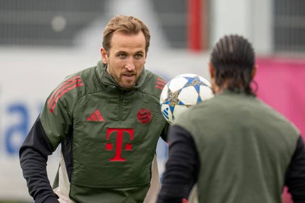Harry Kane 9 (FC Bayern Muenchen), Abschlusstraining, FC Bayern Muenchen vs. Sporting Lissabon, Fussball, Champions League, 08.12.2025 Muenchen Bayern Deutschland