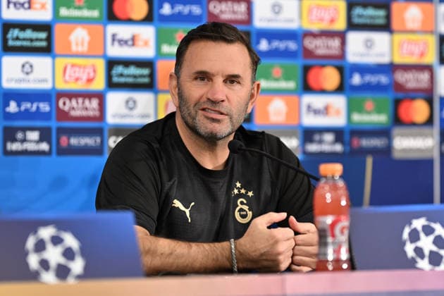 Ahead of Monaco v Galatasaray - UEFA Champions League MONACO, MONACO - DECEMBER 08: Okan Buruk, head coach of Galatasaray, speaks during a press conference, PK, Pressekonferenz ahead of the UEFA Champions League group stage week 6 match between Monaco and Galatasaray at Stade Louis II in Monaco, Monaco on December 08, 2025. Mustafa Yalcin Anadolu Monaco Monaco. Editorial use only. Please get in touch for any other usage.  Copyright: x2025xAnadoluxMustafaxYalcinx