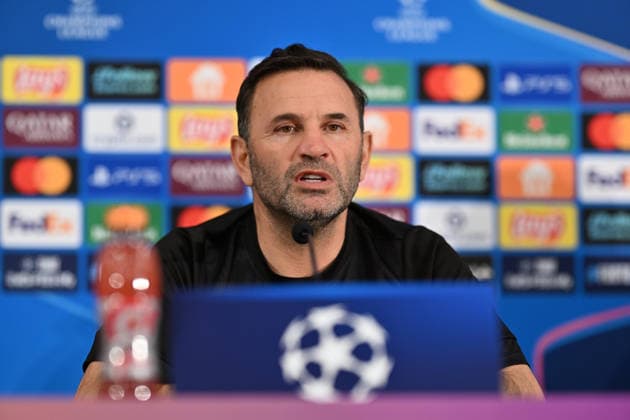 Ahead of Monaco v Galatasaray - UEFA Champions League MONACO, MONACO - DECEMBER 08: Okan Buruk, head coach of Galatasaray, speaks during a press conference, PK, Pressekonferenz ahead of the UEFA Champions League group stage week 6 match between Monaco and Galatasaray at Stade Louis II in Monaco, Monaco on December 08, 2025. Mustafa Yalcin Anadolu Monaco Monaco. Editorial use only. Please get in touch for any other usage.  Copyright: x2025xAnadoluxMustafaxYalcinx