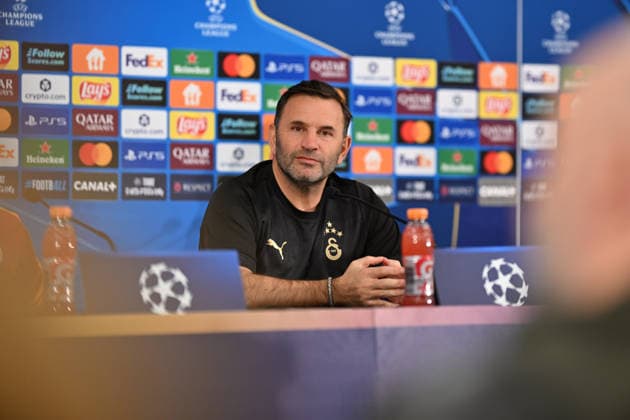 Ahead of Monaco v Galatasaray - UEFA Champions League MONACO, MONACO - DECEMBER 08: Okan Buruk, head coach of Galatasaray, speaks during a press conference, PK, Pressekonferenz ahead of the UEFA Champions League group stage week 6 match between Monaco and Galatasaray at Stade Louis II in Monaco, Monaco on December 08, 2025. Mustafa Yalcin Anadolu Monaco Monaco. Editorial use only. Please get in touch for any other usage.  Copyright: x2025xAnadoluxMustafaxYalcinx