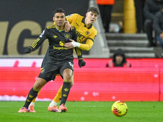 Wolverhampton Wanderers v Manchester United, ManU Premier League Casemiro of Manchester United during the Premier League match at Molineux, Wolverhampton 08 12 2025 UK Newspapers OUT Copyright: xKarlxVallantinex FIL-22611-0040