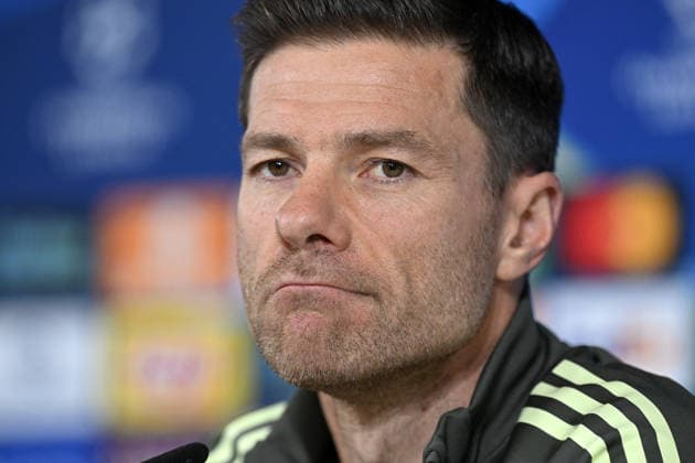 Ahead of Real Madrid v Manchester City - UEFA Champions League MADRID, SPAIN - DECEMBER 9: Head coach Xabi Alonso of Real Madrid gives a press conference, PK, Pressekonferenz with the attendance of his player Aurelien Tchouameni (not seen) ahead of UEFA Champions League week 6 football match against Manchester City at Valdebebas training grounds in Madrid, Spain on December 9, 2025. Burak Akbulut Anadolu Madrid Spain. Editorial use only. Please get in touch for any other usage.  Copyright: x2025xAnadoluxBurakxAkbulutx
