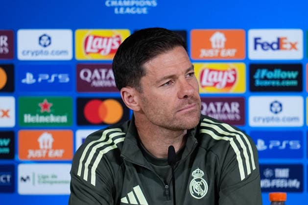 December 9, 2025, Valdebebas, Madrid, Spain: Xabi Alonso, head coach of Real Madrid, attends his press conference, PK, Pressekonferenz prior to their UEFA Champions League 2025 26 match against Manchester City at Ciudad Deportiva Real Madrid on December 09, 2025, in Valdebebas, Madrid, Spain. Valdebebas Spain - ZUMAa181 20251209_zaa_a181_024 Copyright: xDennisxAgyemanx