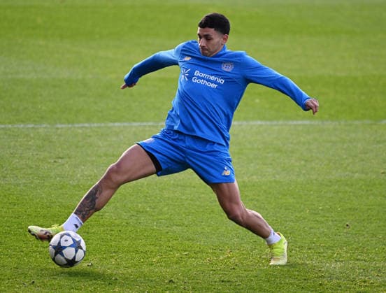 0912.2025, xophax, Fussball , UEFA Champions League , 2025 2026 , Bayer Leverkusen , Training vor dem Spiel gegen Newcastle United. Equi Fernandez ( Bayer 04 Leverkusen ) Leverkusen