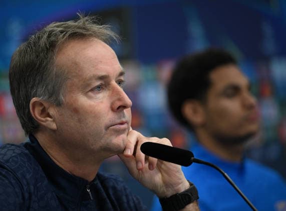 0912.2025, xophax, Fussball , UEFA Champions League , 2025 2026 , Bayer Leverkusen ,Pressekonferenz vor dem Spiel gegen Newcastle United. Trainer Kasper Hjulmand ( Bayer 04 Leverkusen ) Leverkusen