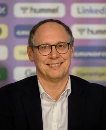 Mark SCHOBER (DHB, Vorstandsvorsitzender), Pressekonferenz. Handball Weltmeisterschaft der Frauen 2025, Viertelfinale Deutschland (GER) - Brasilien (BRA), am 09.12.2025 in Dortmund Deutschland. Handball WM der Frauen vom 26.11.-14.12.2025 in Deutschland Niederlande. Â