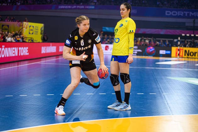 DORTMUND, GERMANY - 9 DECEMBER, 2025: Nina Engel - Women s Handball World Championship, WM, Weltmeisterschaft 2025 Germany vs Brazil at Westfallenhalle.  Copyright: xVitaliixKliuievx