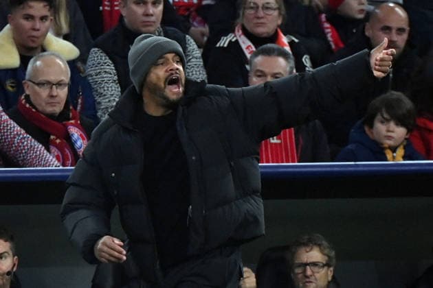 09.12.2025, xjrdrx, Fussball UEFA Champions League, FC Bayern Muenchen - Sporting Lissabon v.l. Trainer head coach Vincent Kompany (FC Bayern Muenchen) (DFL DFB REGULATIONS PROHIBIT ANY USE OF PHOTOGRAPHS as IMAGE SEQUENCES and or QUASI-VIDEO) Muenchen
