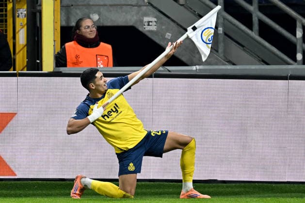 251209 Royale Union Saint-Gilloise vs Marseille Anan Khalaili (25) of Union celebrates after scoring the 1-0 goal during the Uefa Champions League sixth matchday in the League phase game in season 2025 - 2026 between Royale Union Saint-Gilloise and Olympique de Marseille on December 9 , 2025 in Anderlecht, Belgium. (Photo by David Catry isosport) Anderlecht Belgium  Copyright: xDavidxCatryx 20251209DC2_3050