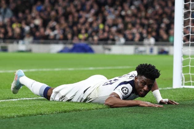 Tpttenham v Slavia Praha 9th December 2025, London - Champions League Football - Tottenham Hotspur v SK Slavia Praha - Mohammed Kudus of Tottenham Hotspur reacts - Photo: Charlotte Wilson Offside. London UK Copyright: xCharlottexWilsonx xOffsidexOffside