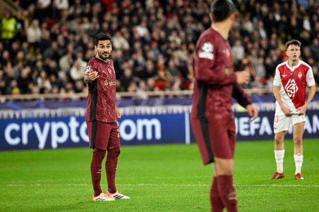 FOOTBALL : AS Monaco VS Galatasaray SK - UEFA Champions League - 09 12 2025 Ä°lkay GündoÄüan (Galatasaray SK) - UEFA Champions League match between AS Monaco and Galatasaray SK on December 9, 2025 at the Louis II Stadium in Monaco. MonacoMonaco  Copyright: xWilliamxCannarellax