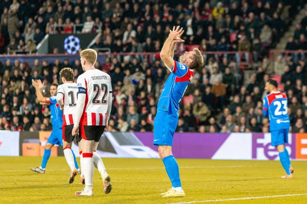 Alexander Sorloth (Atletico Madrid) looks dejected during the UEFA Champions League 2025 26 League Phase MD6 match between PSV Eindhoven and Atletico de Madrid at PSV Stadion on December 9, 2025 in Eindhoven, Netherlands.
