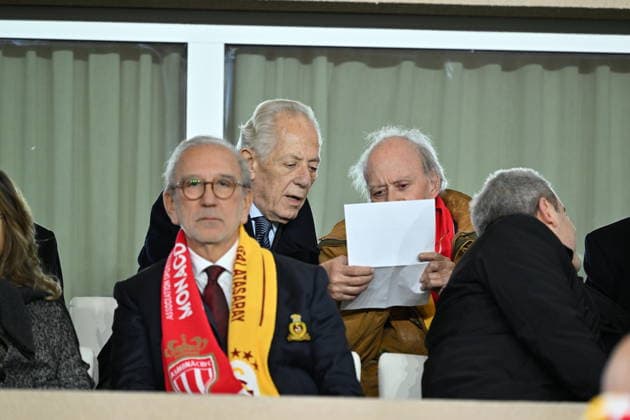 Monaco v Galatasaray - UEFA Champions League MONACO, MONACO - DECEMBER 09: 30th Galatasaray President Faruk Suren (4th L) follows the UEFA Champions League group stage week 6 match between Monaco and Galatasaray at Stade Louis II in Monaco, Monaco on December 09, 2025. Mustafa Yalcin Anadolu Monaca Monaco. Editorial use only. Please get in touch for any other usage.  Copyright: x2025xAnadoluxMustafaxYalcinx