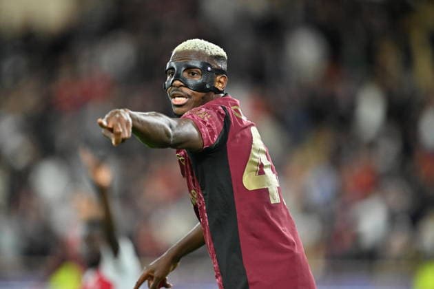Monaco v Galatasaray - UEFA Champions League MONACO, MONACO - DECEMBER 09: Victor Osimhen of Galatasaray in action during the UEFA Champions League group stage week 6 match between Monaco and Galatasaray at Stade Louis II in Monaco, Monaco on December 09, 2025. Mustafa Yalcin Anadolu Monaco Monaco. Editorial use only. Please get in touch for any other usage.  Copyright: x2025xAnadoluxMustafaxYalcinx