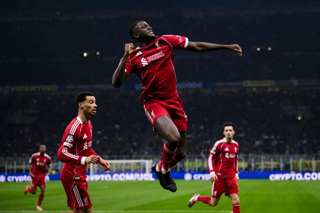 FC Internazionale v Liverpool FC - UEFA Champions League Ibrahima Konate of Liverpool FC celebrates after scoring a goal from a header later disallowed during the UEFA Champions League 2025 26 league phase football match between FC Internazionale and Liverpool FC. Milan Italy Copyright: xNicolòxCampox