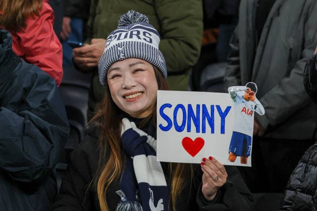 9th December 2025; Tottenham Hotspur Stadium, London, England; UEFA Champions League Football, Tottenham Hotspur versus Slavia Prague; fans, supporters of Son Heung-min  IanxStephen
