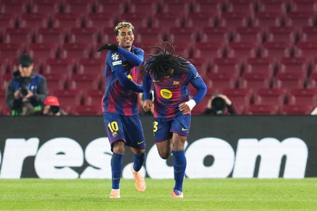 during the UEFA Champions League match, between FC Barcelona, Barca and Eintracht Frankfurt, Spotify Camp Nou Stadium on December 9 2025 in Barcelona, Spain. (Photo by Bagu Blanco PRESSIN).. Copyright: xBaguxBlancox xPRESSINx