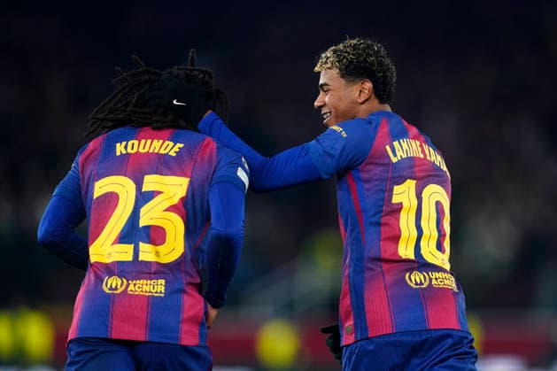 ESP: FC Barcelona, Barca v Eintracht Frankfurt. UEFA Champions League. Matchday 6. Jules Kounde of FC Barcelona celebrates the 1-1 during the UEFA Champions League match, between FC Barcelona and Eintracht Frankfurt, Spotify Camp Nou Stadium on December 9 2025 in Barcelona, Spain. kpng Copyright: xSergioxRuizx PS_2511209_BAR_EIN_062