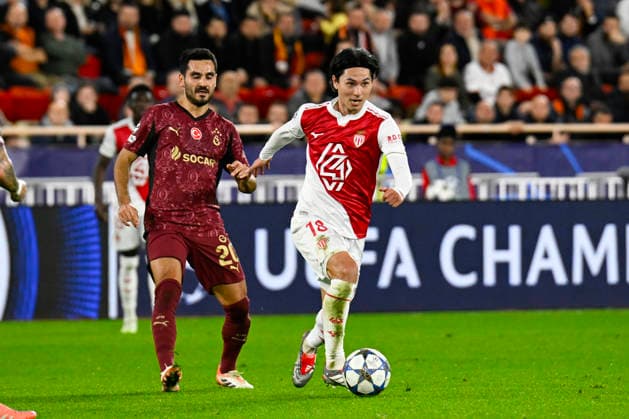 FOOTBALL : AS Monaco VS Galatasaray SK - UEFA Champions League - 09 12 2025 Takumi Minamino (ASM) - UEFA Champions League match between AS Monaco and Galatasaray SK on December 9, 2025 at the Louis II Stadium in Monaco. MonacoMonaco  Copyright: xWilliamxCannarellax