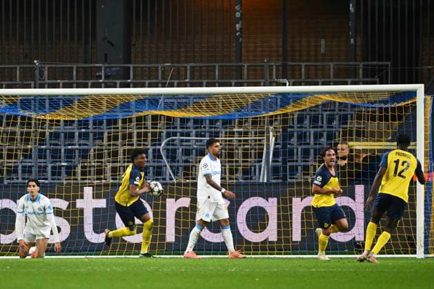 Royale Union Saint-Gilloise v Marseille - UEFA Champions League BRUSSELS, BELGIUM - DECEMBER 09 : Mac Allister Kevin defender of Union Saint-Gilloise scores a goal (cancelled by VAR) during the UEFA Champions League 2025 26 League Phase MD6 match between Royale Union Saint-Gilloise and Marseille on December 9, 2025 in Brussels, Belgium, 09 12 2025 Brussels Belgium  Copyright: xVincentxKalutx
