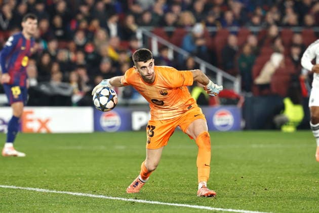 Joan Garcia (Barcelona), DECEMBER 9, 2025 - Football Soccer : UEFA Champions League League phase match day 6 between FC Barcelona, Barca - Eintracht Frankfurt at the Camp Nou in Barcelona, Spain. Noxthirdxpartyxsales  aflo_313106031